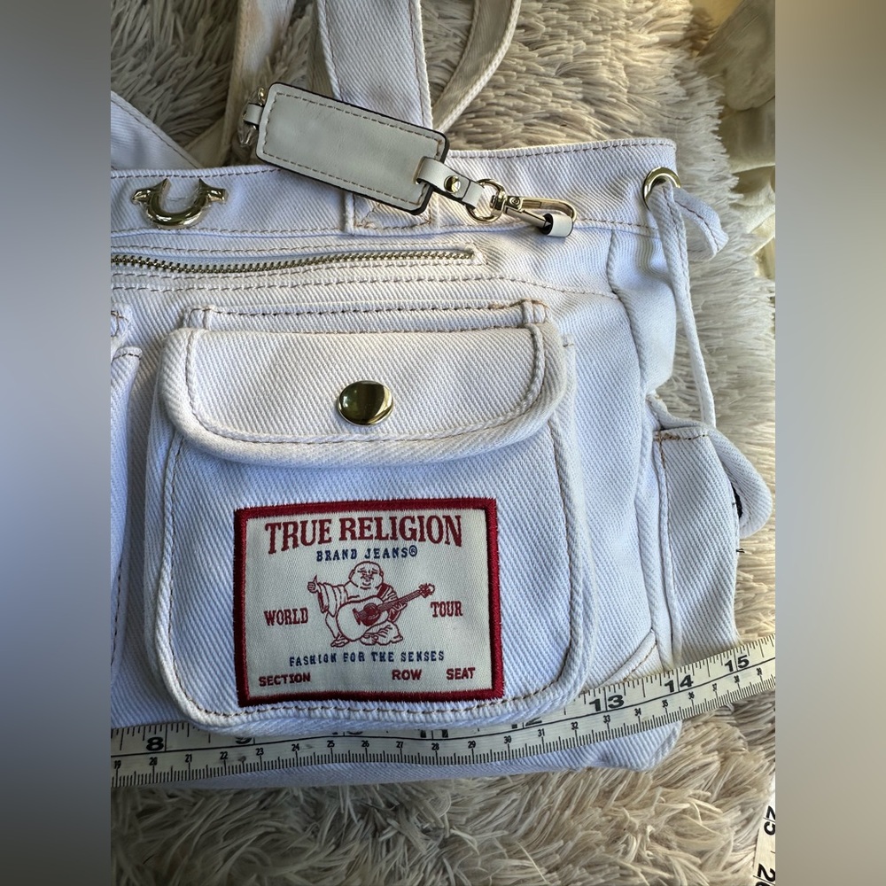 True Religion Multi-Pocket Denim Tote NWOT - Picture 16 of 16